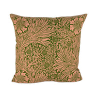 Thumbnail for William Morris - Marigold - Olive / Pink - Cushion Cover Throw Pillow Designer Home Decor