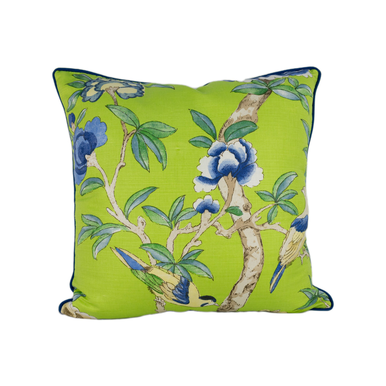 Thibaut - Giselle - Green - Stunning Contrast Piped Cushion Cover Throw Pillow Designer Home Decor