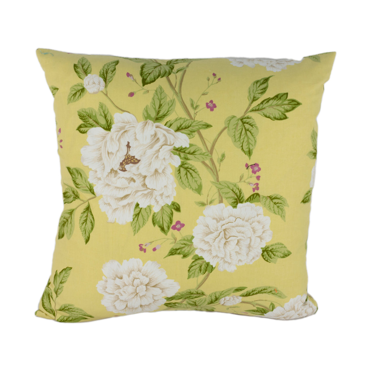 Sanderson - Peony Tree - Citrus / Purple - Stunning Designer Cushion Cover Home Decor Throw Pillow