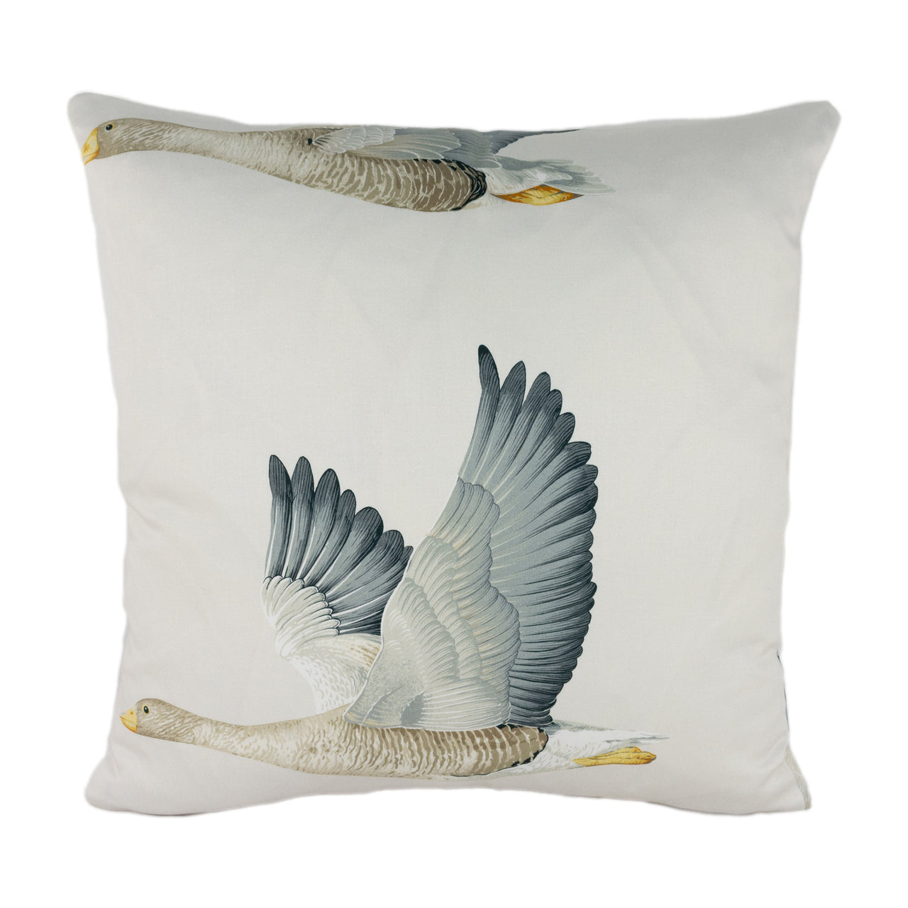 Sanderson - Elysian Geese - Silver / Chalk - Stunning Designer Cushion Cover Home Decor Throw Pillow