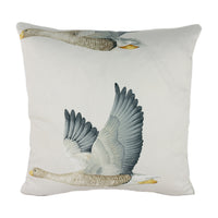 Thumbnail for Sanderson - Elysian Geese - Silver / Chalk - Stunning Designer Cushion Cover Home Decor Throw Pillow