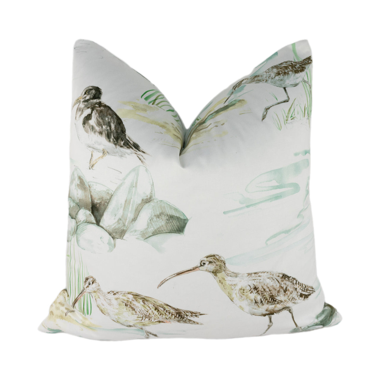 Sanderson - Estuary Birds - Mist / Ivory - Cushion Cover Throw Pillow Designer Home Decor