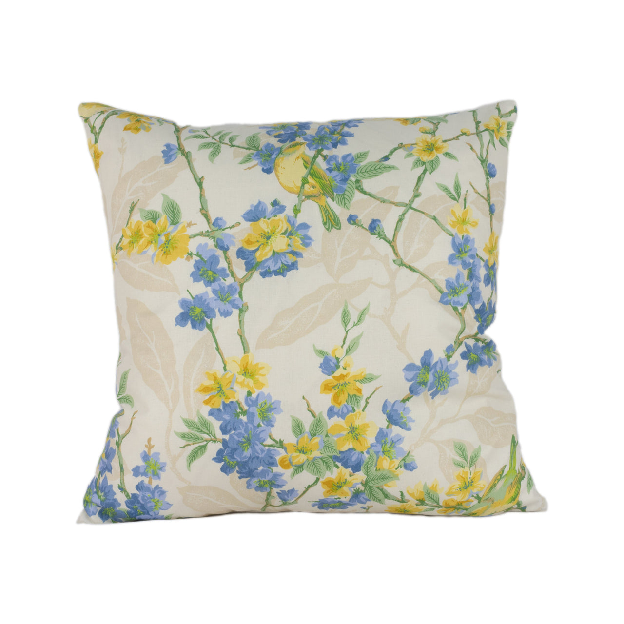 Sanderson - Birdsong - Blue / Yellow - Stunning Cushion Cover Throw Pillow Designer Home Decor