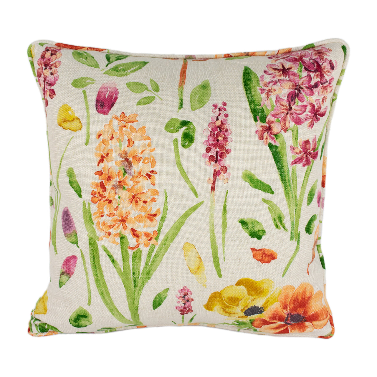 Sanderson - Spring Flowers - Wine / Paprika - Cushion Cover Throw Pillow Designer Home Decor Self Piped