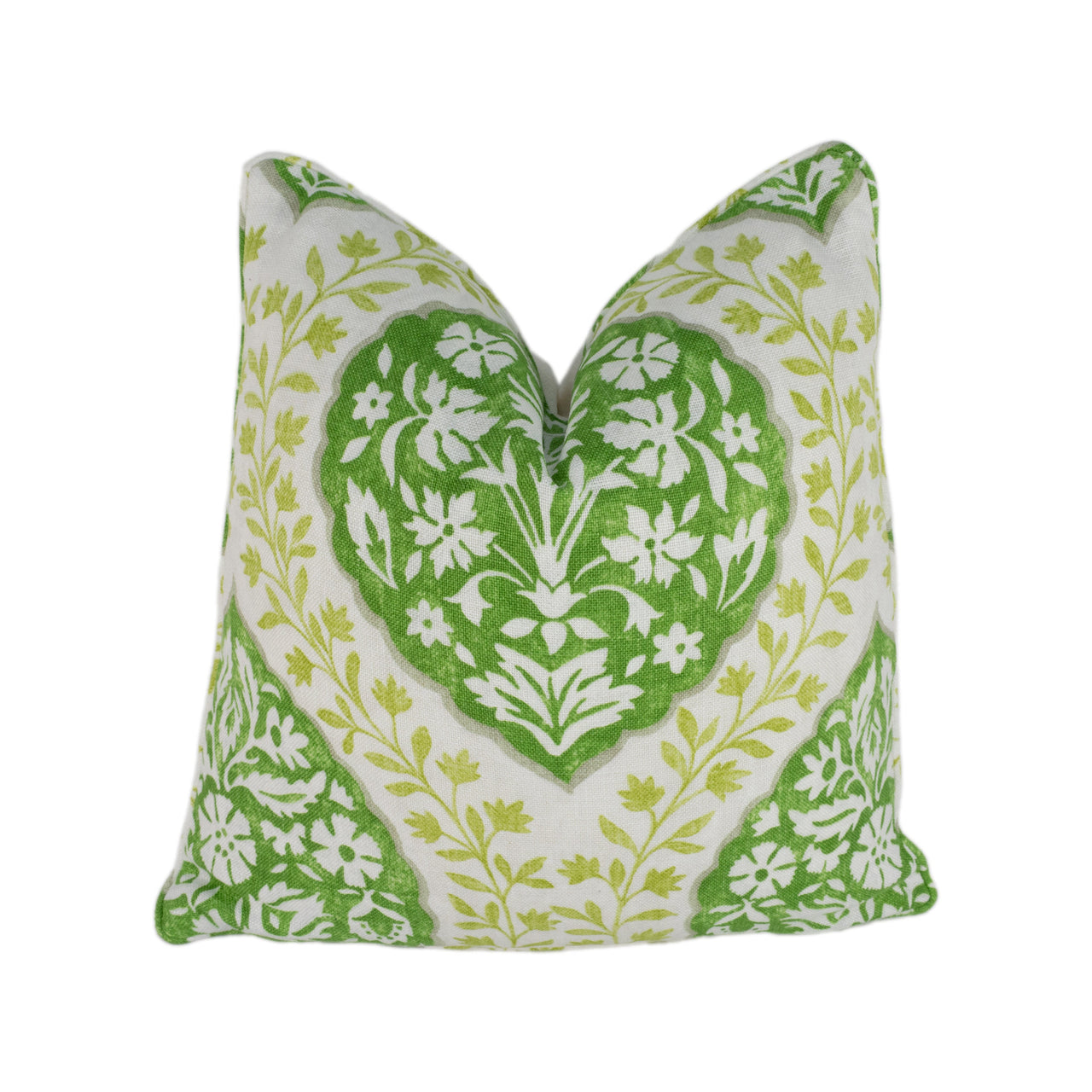 Nina Campbell - Marguerite - Green / Ivory -  Cushion Cover Pillow Throw Designer Home Decor