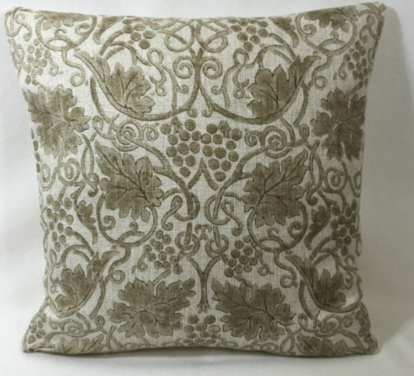 William Morris - Grapevine - Linen / Ecru - Cushion Cover Throw Pillow Designer Home Decor