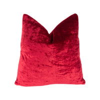 Thumbnail for Stunning Red Designer Crushed Velvet Cushion Cover Home Decor Throw Pillow