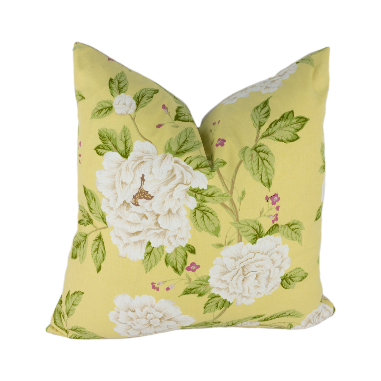 Sanderson - Peony Tree - Citrus / Purple - Stunning Designer Cushion Cover Home Decor Throw Pillow