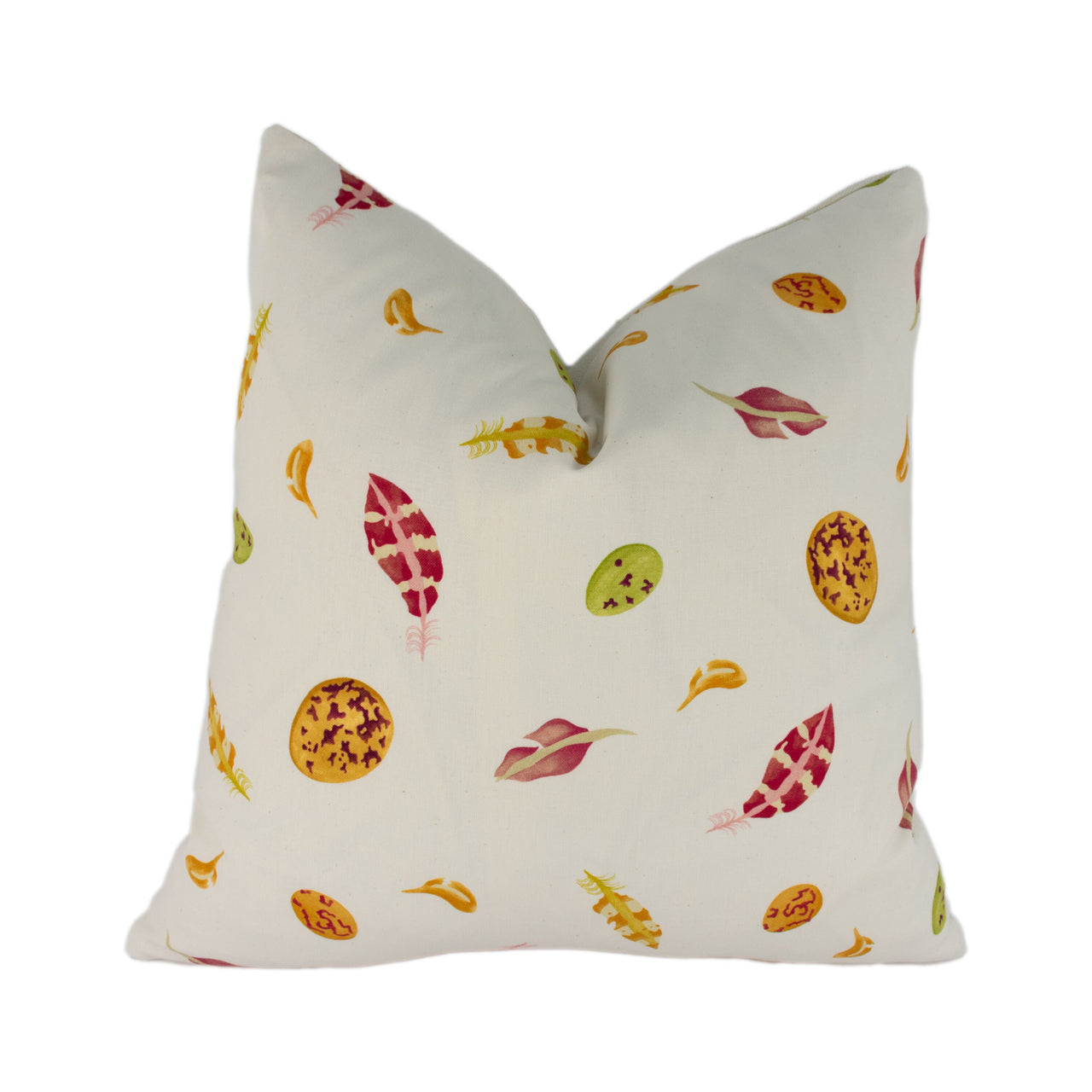 Sanderson / Emma Bridgewater - Egg & Feather - Lion Yellow / Red - Stunning Designer Cushion Cover Throw Pillow Home Decor