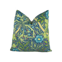 Thumbnail for William Morris - Seaweed - Cobalt / Thyme - Cushion Cover Throw Pillow Designer Home Decor