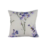 Thumbnail for Voyage - Seville - Violet / Stone - Beautiful Japanese Cherry Blossom Cushion Cover - Handmade Throw Pillow Designer Home Decor