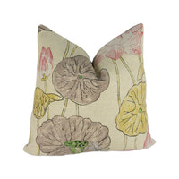 Thumbnail for Zoffany - Lotus Flower - Gold / Red - Stunning Designer Cushion Cover Home Decor Throw Pillow