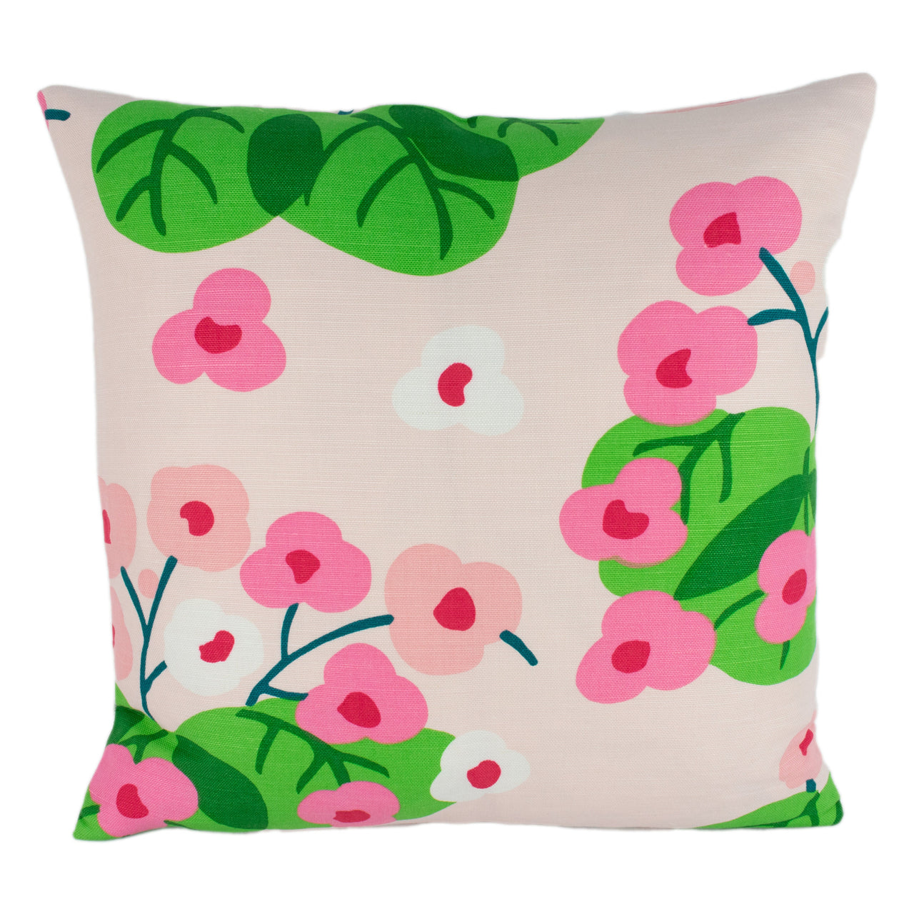 Schumacher -  Saku - Pink - Traditional Japanese Cherry Blossom Designer Cushion Cover - Handmade Throw Pillow Designer Home Decor