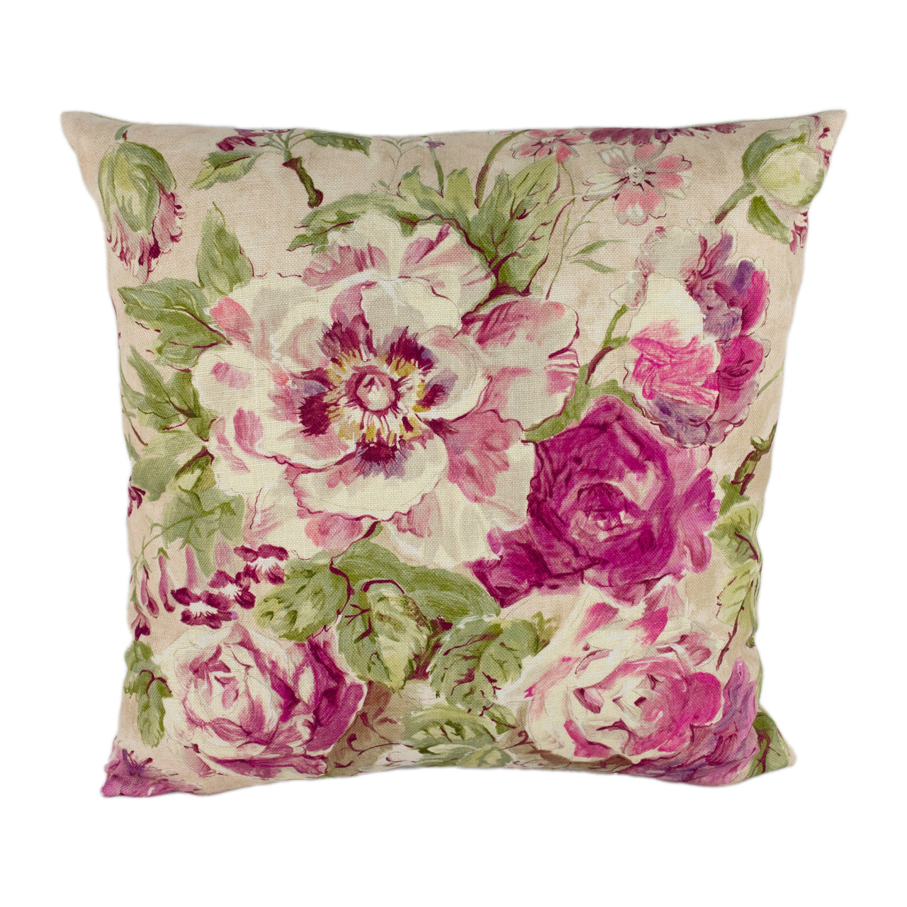 Sanderson - Giselle - Bordeaux / Olive - Cushion Cover Throw Pillow Designer Home Decor