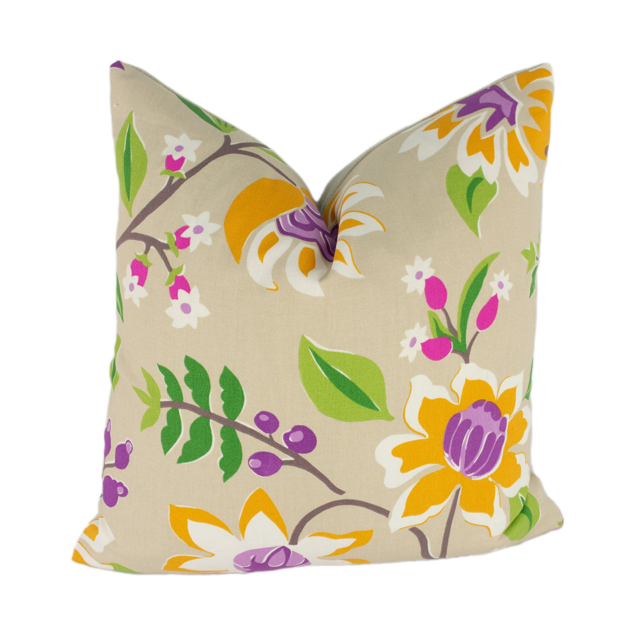 Sanderson - Myrtle - Berry / Multi - Cushion Cover Throw Pillow Designer Home Decor