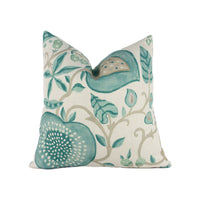 Thumbnail for Sanderson - Peas & Pods - Aqua / Natural - Stunning Designer Cushion Cover Home Décor Throw Pillow