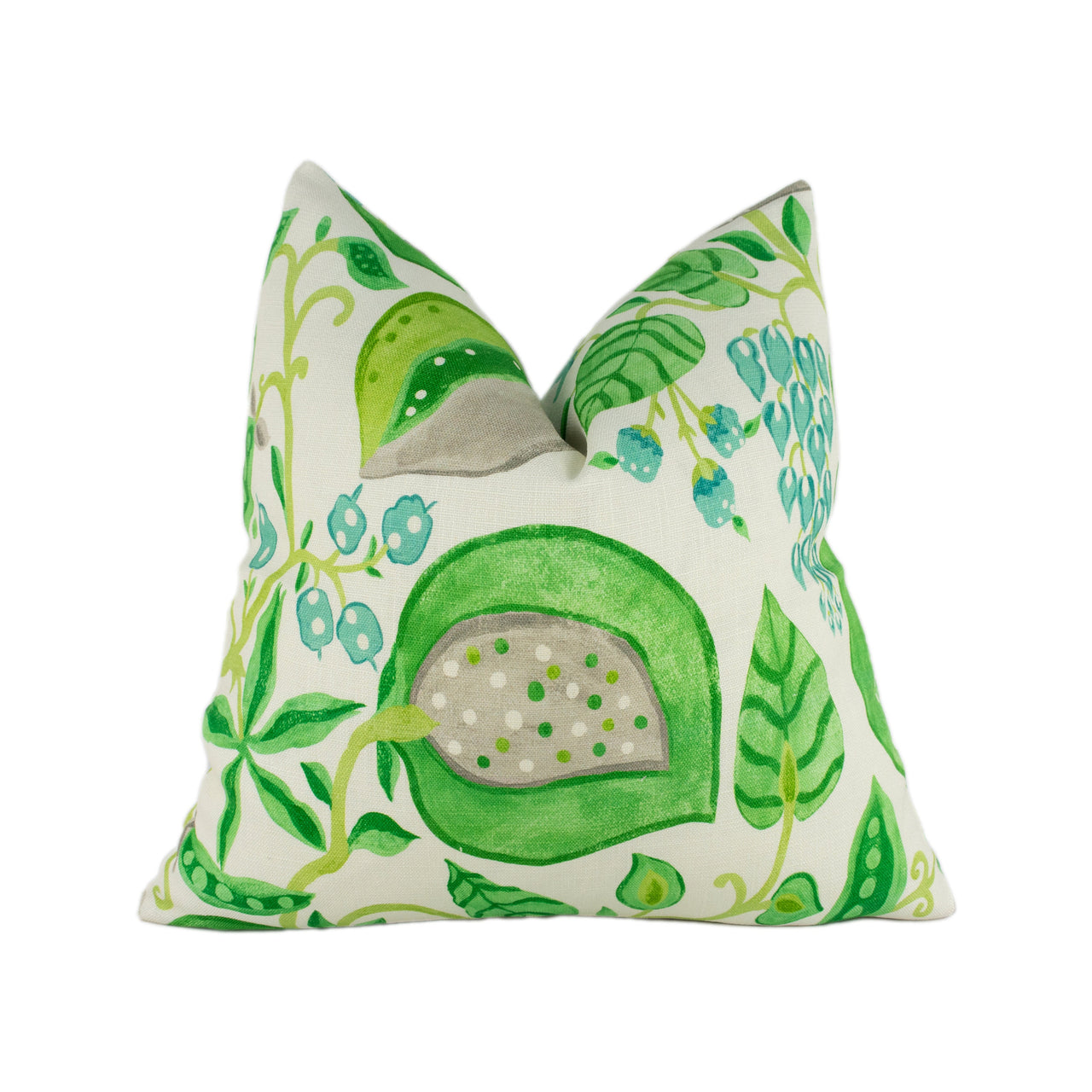 Sanderson - Peas & Pods - Leaf Green / Ivory - Stunning Designer Cushion Cover Home Décor Throw Pillow