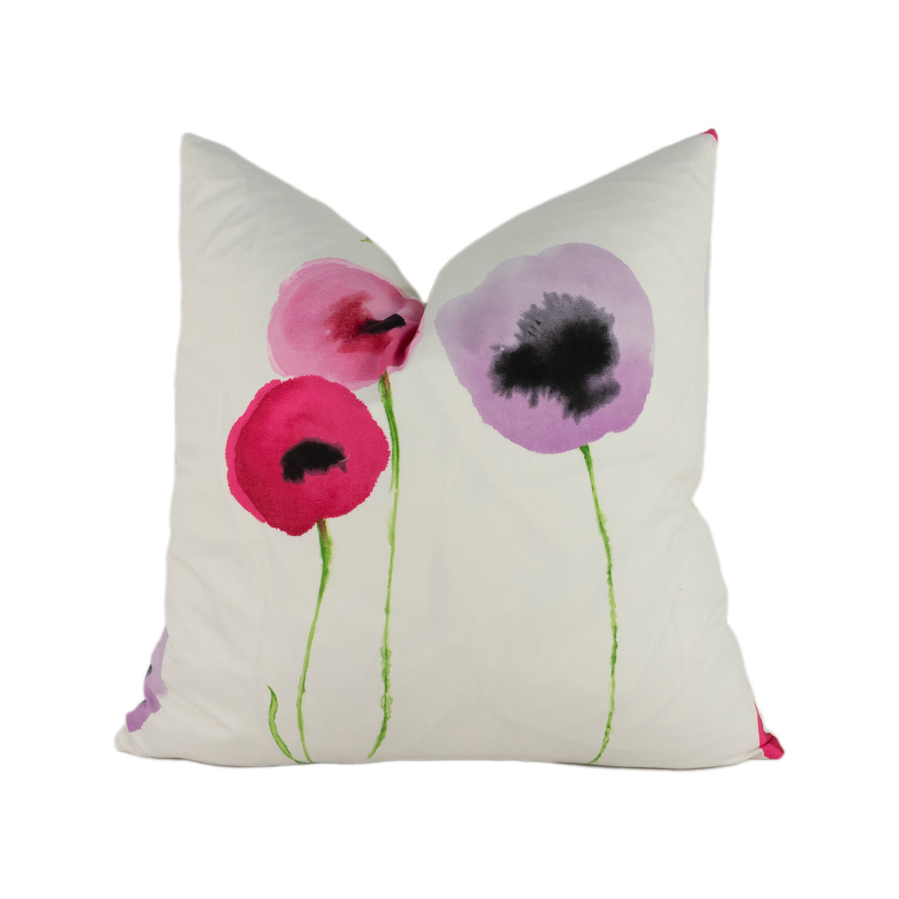 Sanderson - Poppies Watercolour - Pink / Lilac - Stunning Designer Cushion Cover Home Décor Throw Pillow