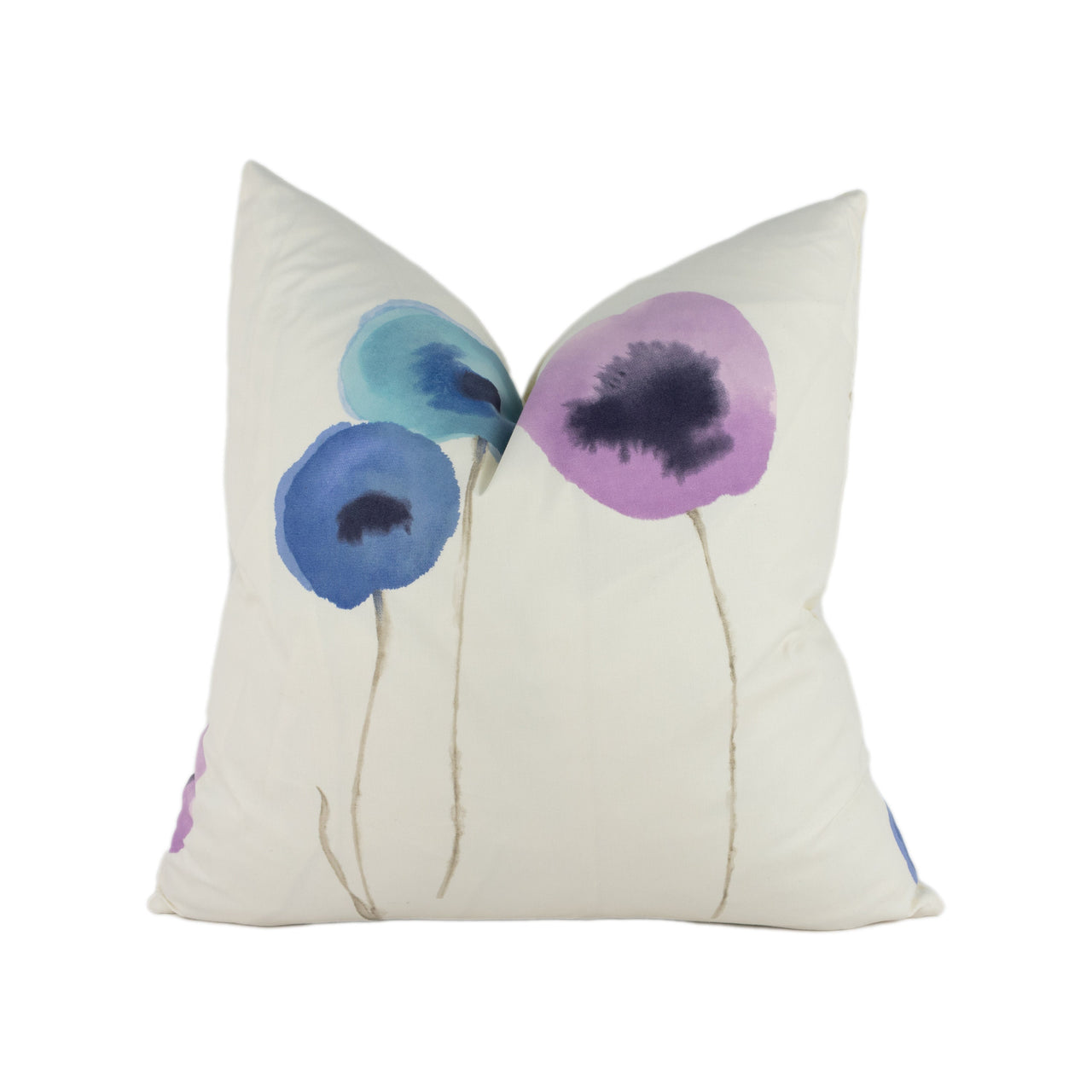 Sanderson - Poppies Watercolour - Indigo / Purple - Stunning Designer Cushion Cover Home Décor Throw Pillow