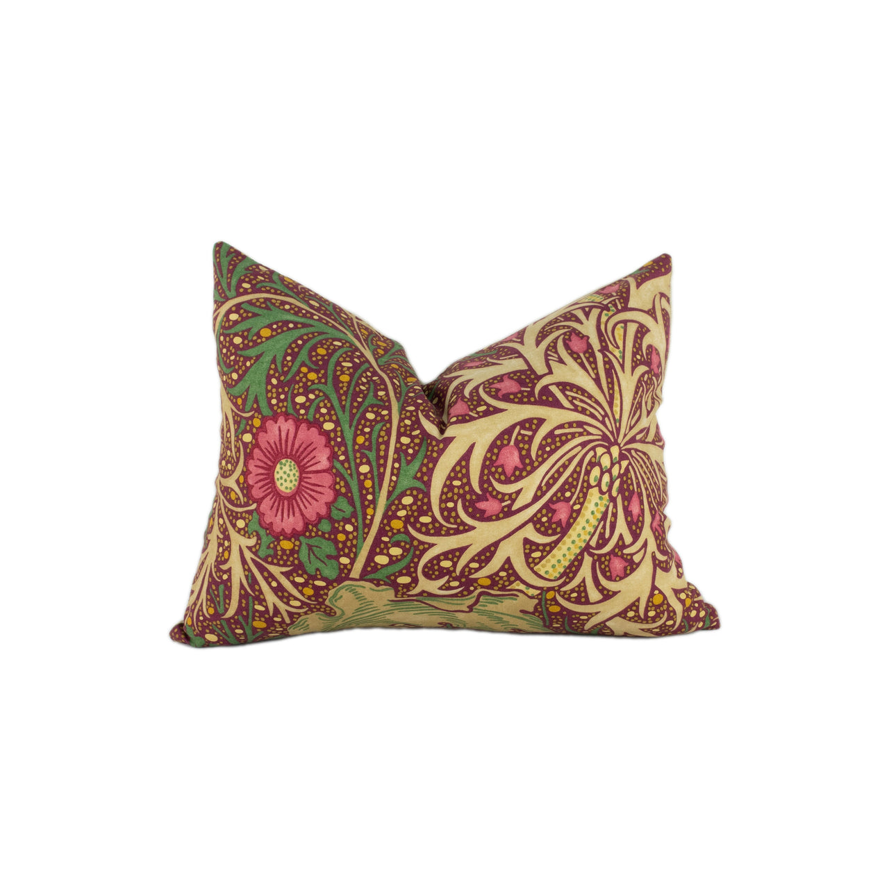 William Morris - Seaweed - Aubergine / Bayleaf - Cushion Cover Throw Pillow Designer Home Decor