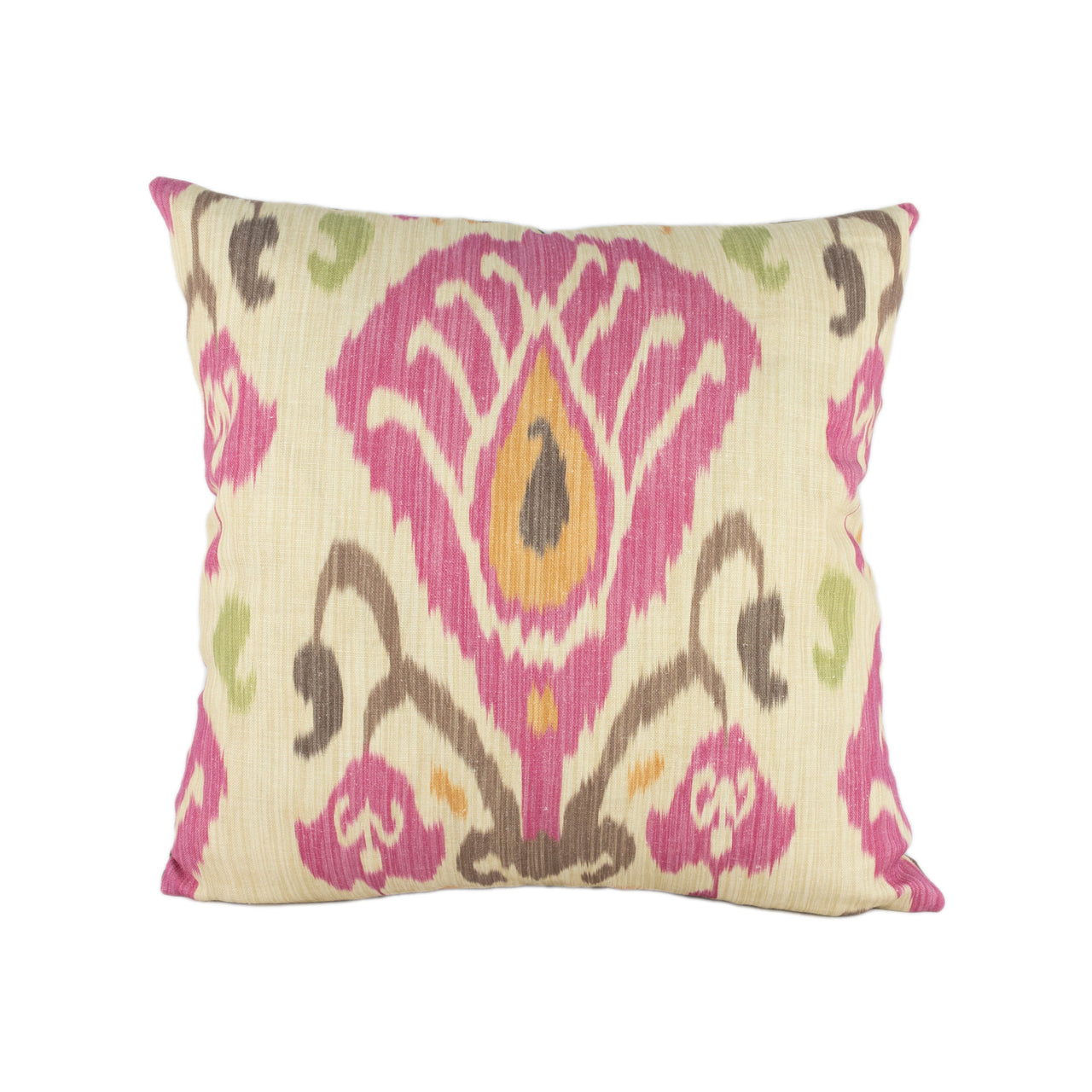 Zoffany - Annapurna - Plum / Olive - Relaxed Semi-Abstract Ikat Inspired Cushion Cover - Handmade Throw Pillow Designer Home Decor