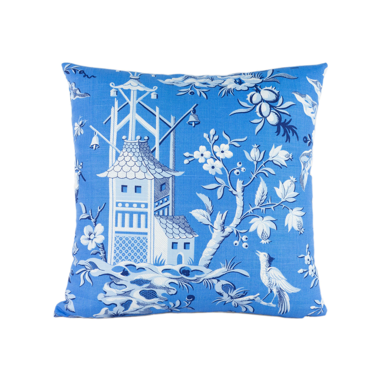 Thibaut - Pagoda Garden - Blue - Stunning Designer Cushion Cover Home Décor Throw Pillow