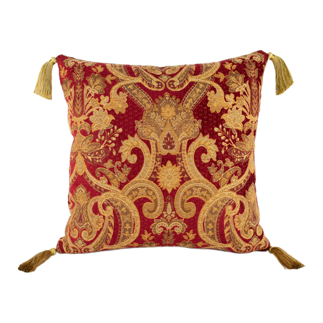 Fryetts - Grafton - Red - Majestic Royal Designer Cushion Cover - Luxury Throw Pillow - Handmade Home Decor