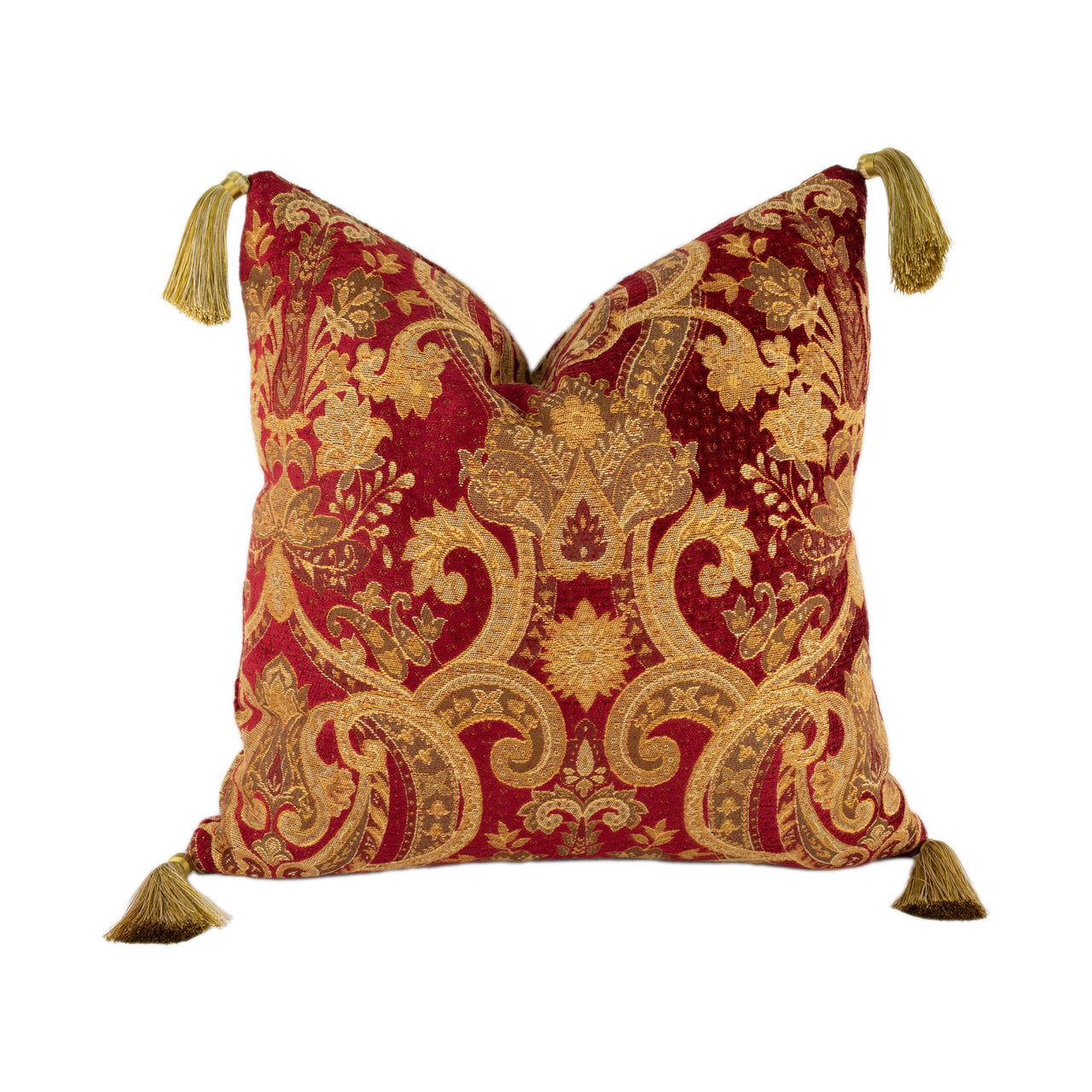 Fryetts - Grafton - Red - Majestic Royal Designer Cushion Cover - Luxury Throw Pillow - Handmade Home Decor