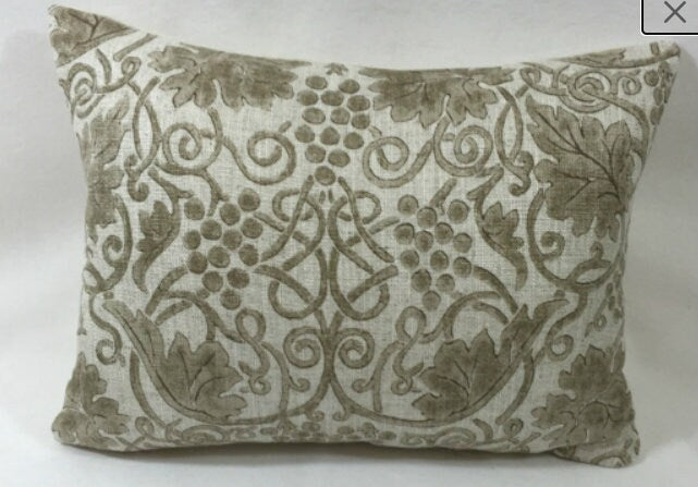 William Morris - Grapevine - Linen / Ecru - Cushion Cover Throw Pillow Designer Home Decor