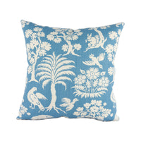 Thumbnail for Schumacher - Woodland Silhouette - Blue - Charming Flora & Fauna Designer Cushion Cover - Handmade Throw Pillow - Luxury Home Decor