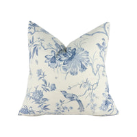 Thumbnail for Sanderson - Pillemont Toile - Ivory / China Blue - Stunning Designer Cushion Cover Home Decor Throw Pillow