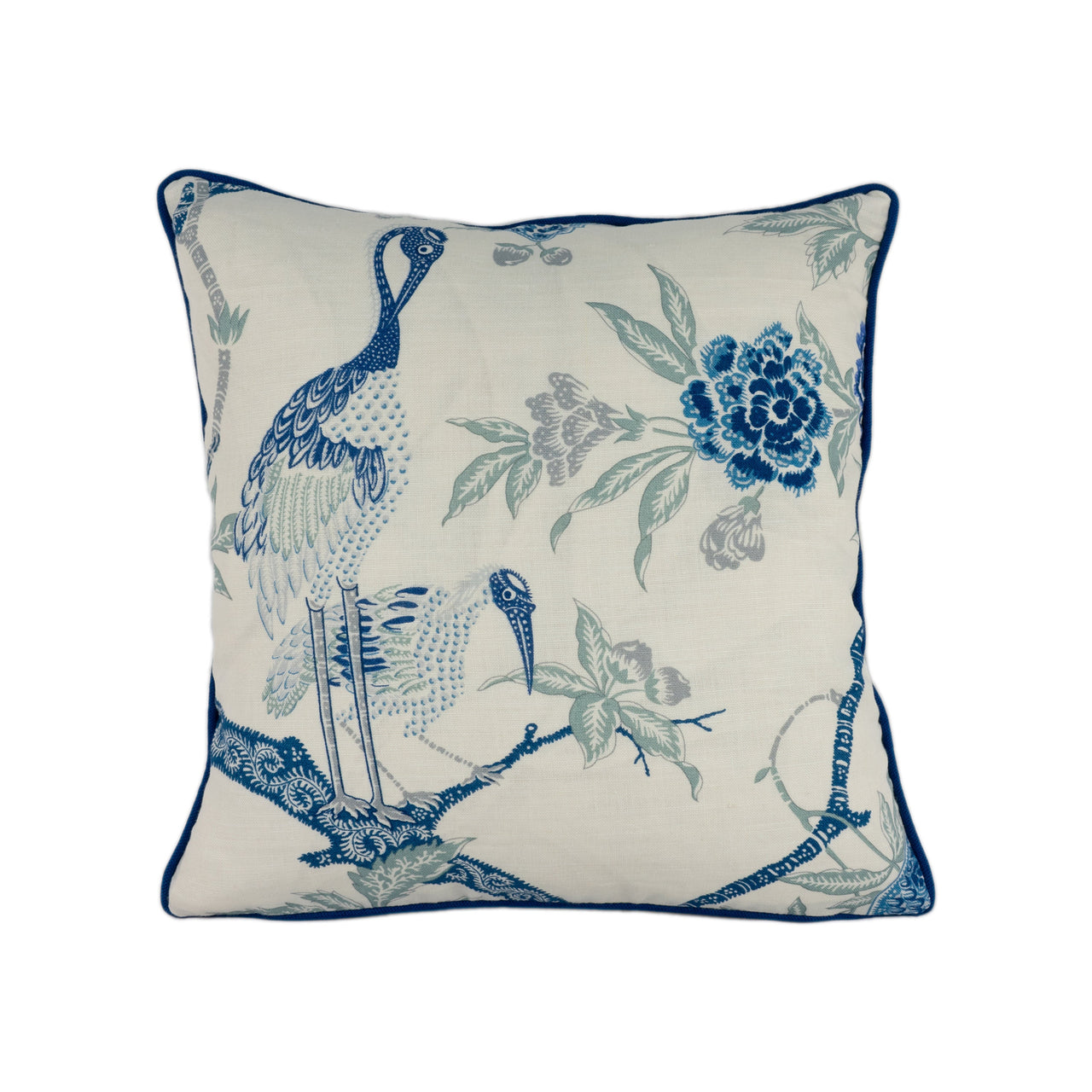 Schumacher - Arbre Chinois - Porcelain - Classic English Antique Chinoiserie Cushion Cover - Handmade Throw Pillow Designer Home Decor