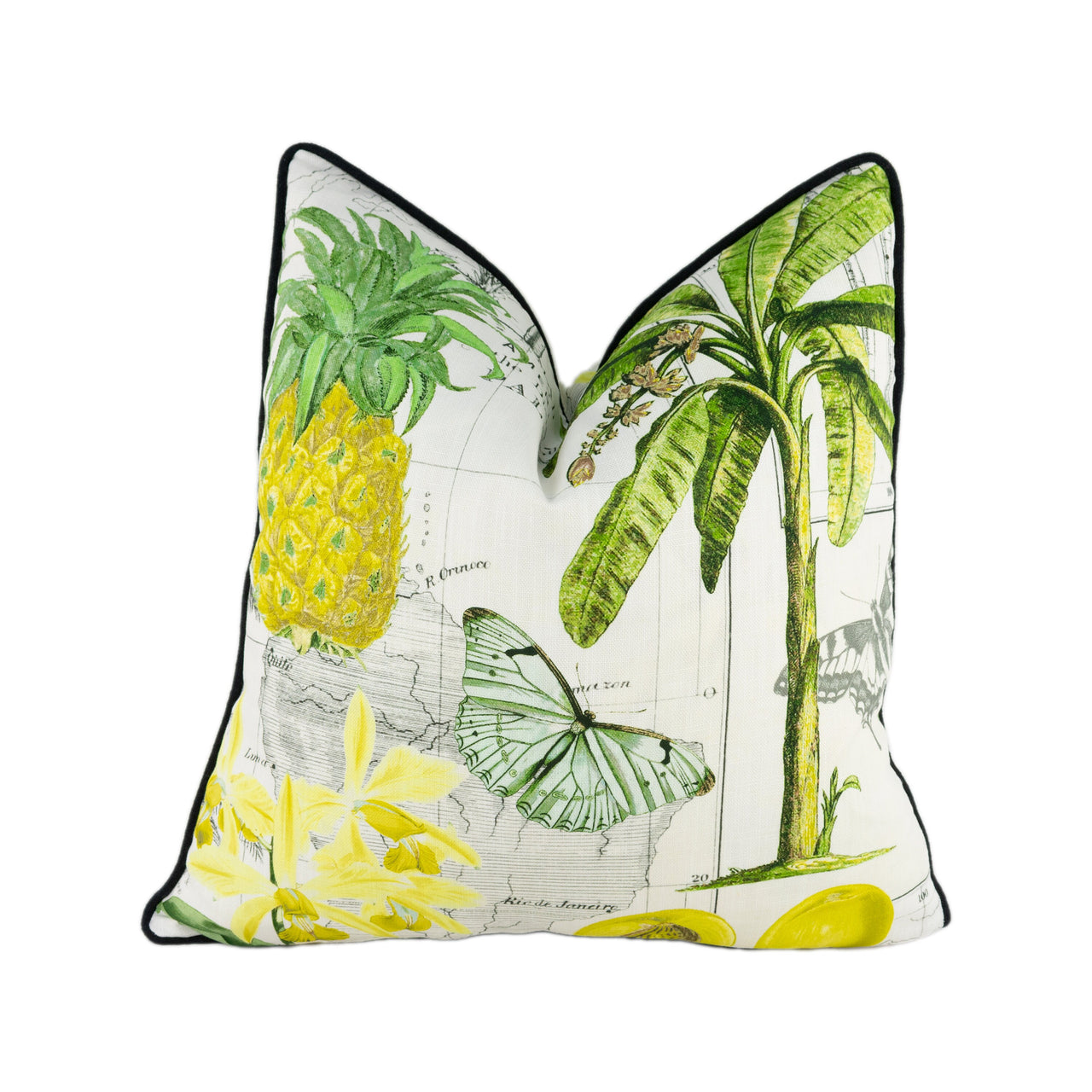 GP & J Baker - Baker Lifestyle - Orinoco - Citrus - Stunning Contrast Piped Designer Cushion Cover Home Décor Throw Pillow