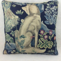 Thumbnail for William Morris - Forest - Indigo Linen - Cushion Cover Throw Pillow Designer Home Decor