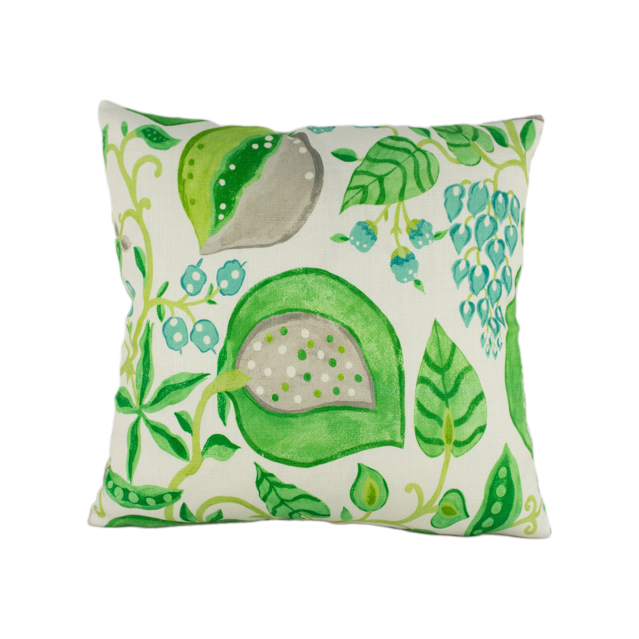 Sanderson - Peas & Pods - Leaf Green / Ivory - Stunning Designer Cushion Cover Home Décor Throw Pillow