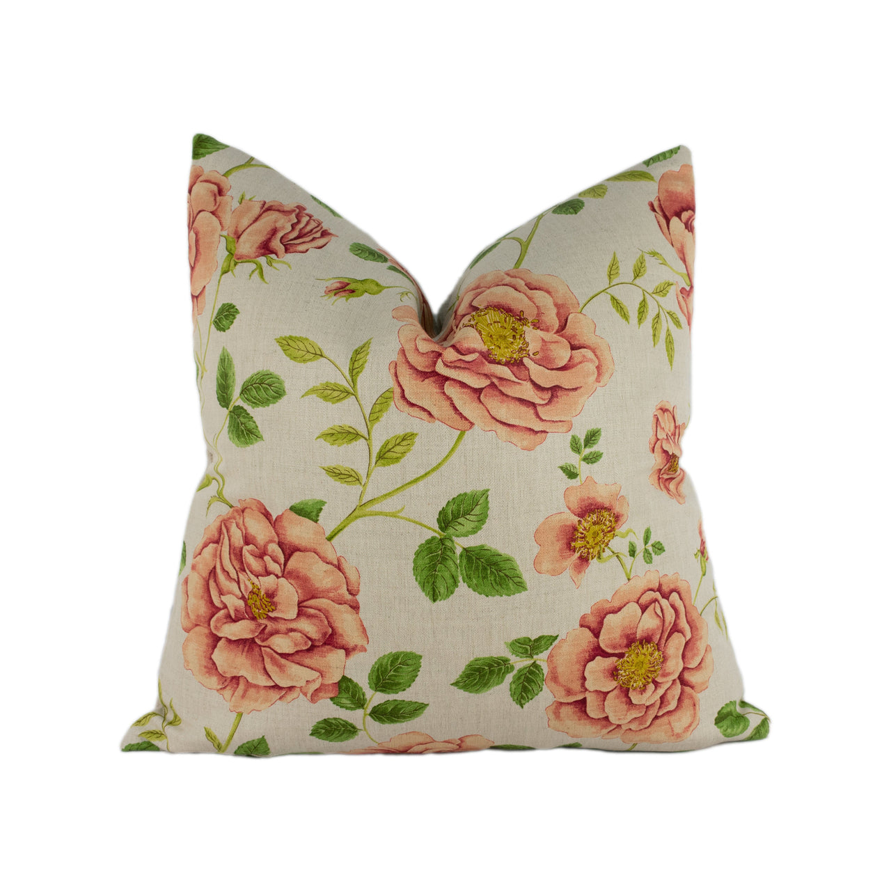 Sanderson - Rosalie - Linen / Rose - Stunning Designer Cushion Cover Home Décor Throw Pillow