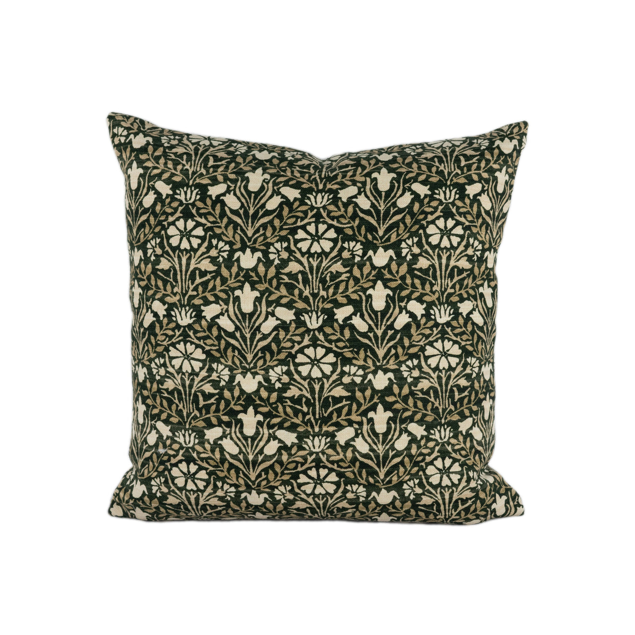 William Morris - Morris Bellflowers - Charcoal / Olive - Stunning Classic English Designer Cushion Cover Home Décor Throw Pillow