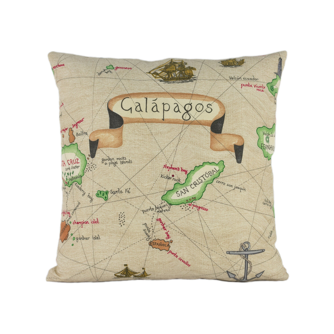 Sanderson - Galapagos - Parchment - Cushion Cover Throw Pillow Designer Home Decor