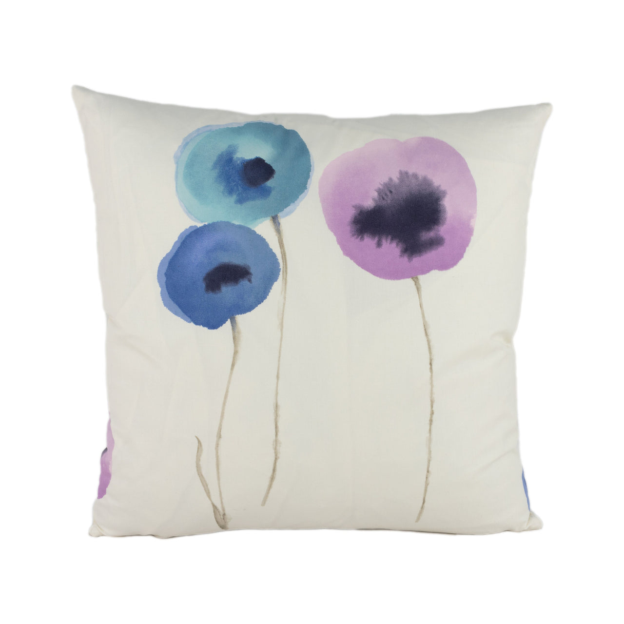 Sanderson - Poppies Watercolour - Indigo / Purple - Stunning Designer Cushion Cover Home Décor Throw Pillow