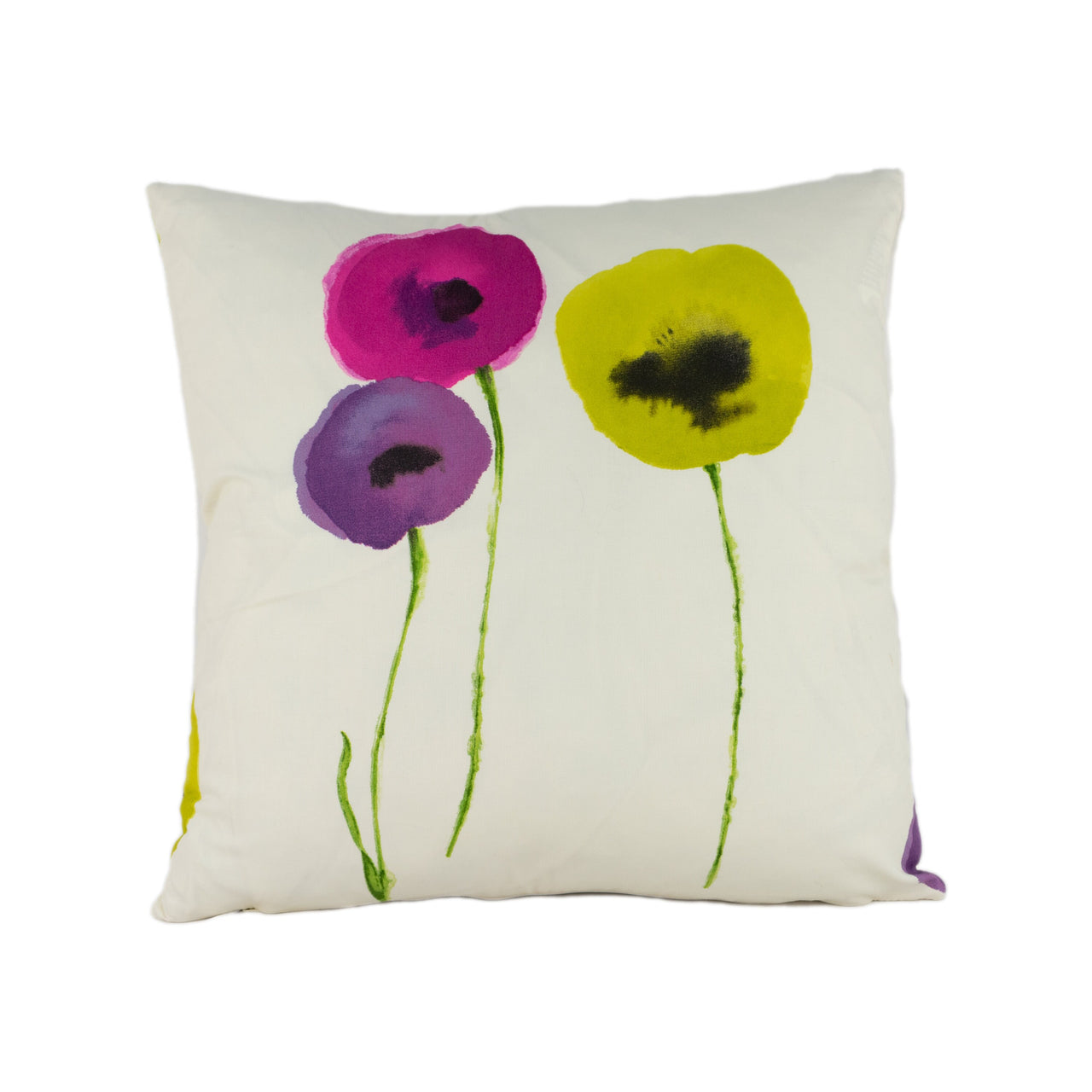 Sanderson - Poppies Watercolour - Blackberry / Lime - Stunning Designer Cushion Cover Home Décor Throw Pillow