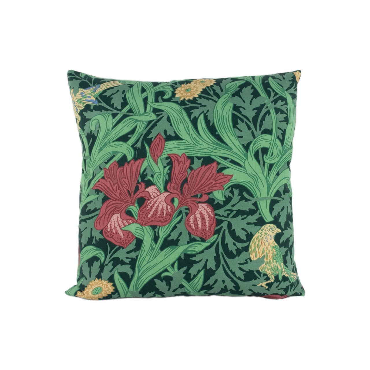 William Morris - Iris - Floral & Botanical - Cushion Cover Throw Pillow Designer Home Decor