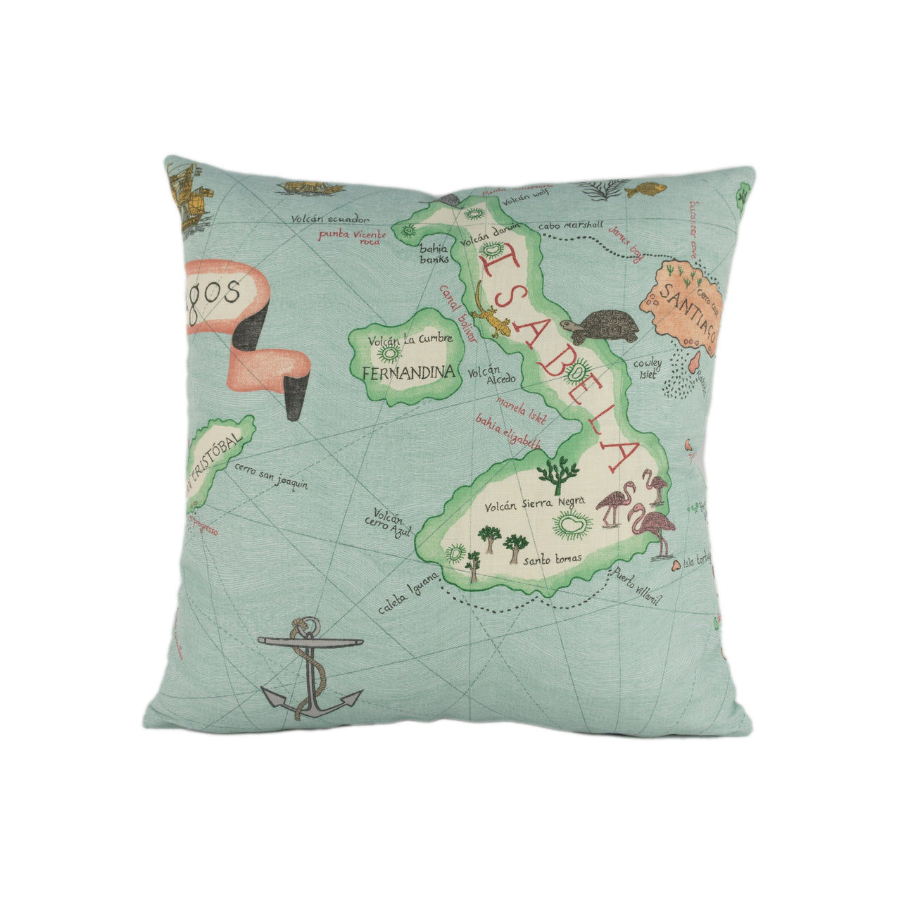 Sanderson - Galapagos - Ocean Blue - Cushion Cover Throw Pillow Designer Home Decor