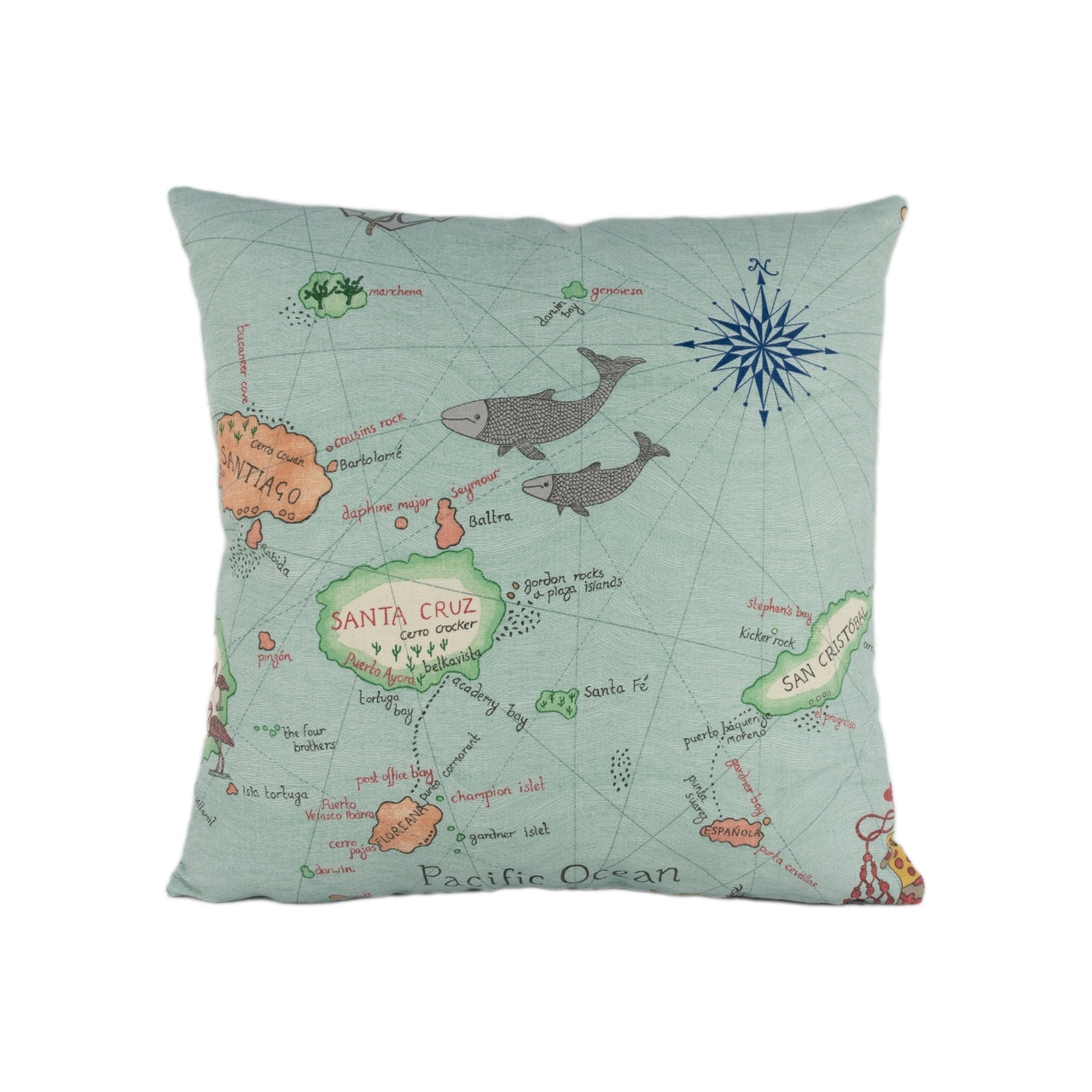 Sanderson - Galapagos - Ocean Blue - Cushion Cover Throw Pillow Designer Home Decor