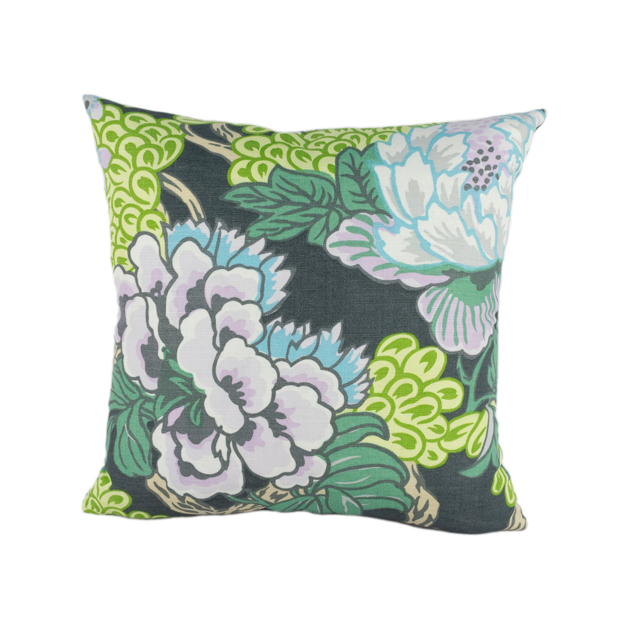 Thibaut - Honshu - Grey - Large Scale Floral Japanese Garden Designer Cushion Cover - Luxury Throw Pillow - Handmade Home Decor