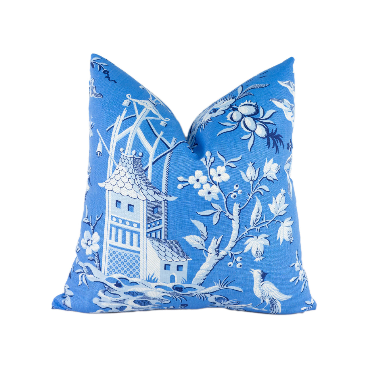 Thibaut - Pagoda Garden - Blue - Stunning Designer Cushion Cover Home Décor Throw Pillow