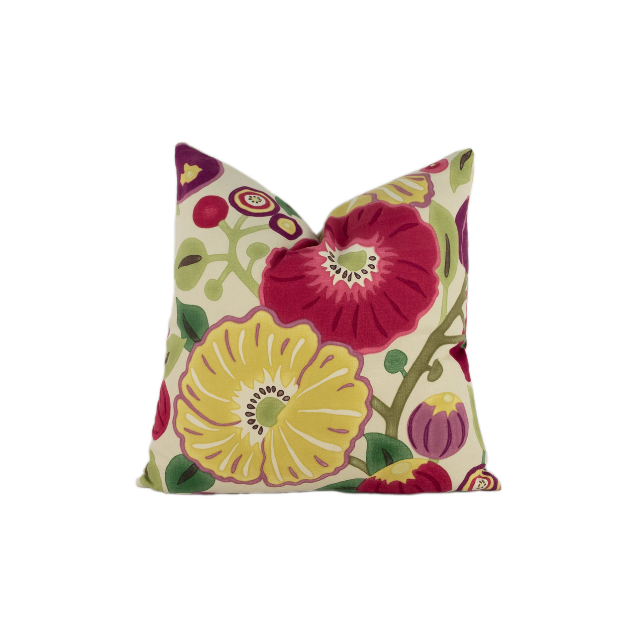 Sanderson - Tree Poppy - Red / Plum - Stunning Designer Cushion Cover Home Décor Throw Pillow