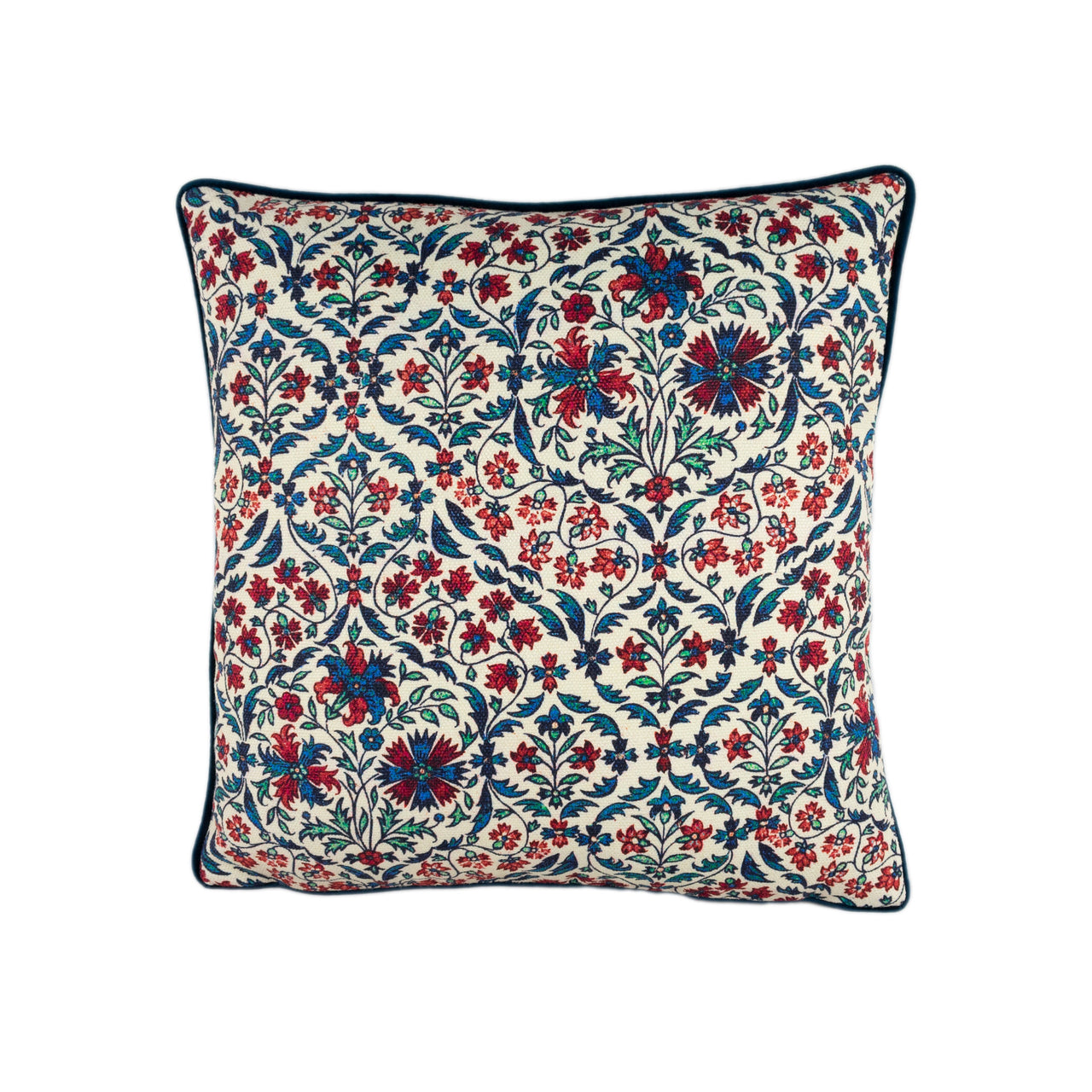 Liberty Arts - Petronella Chintz - Jewel - Stunning Contrast Piped Designer Cushion Cover Home Décor Throw Pillow