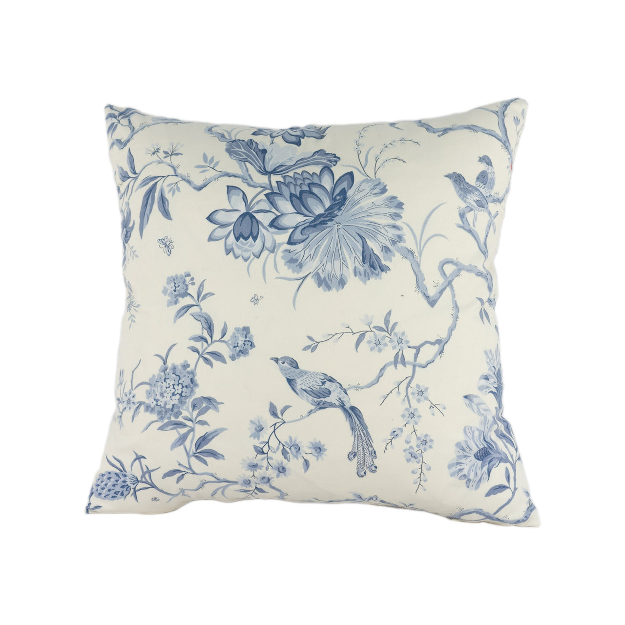 Sanderson - Pillemont Toile - Ivory / China Blue - Stunning Designer Cushion Cover Home Decor Throw Pillow