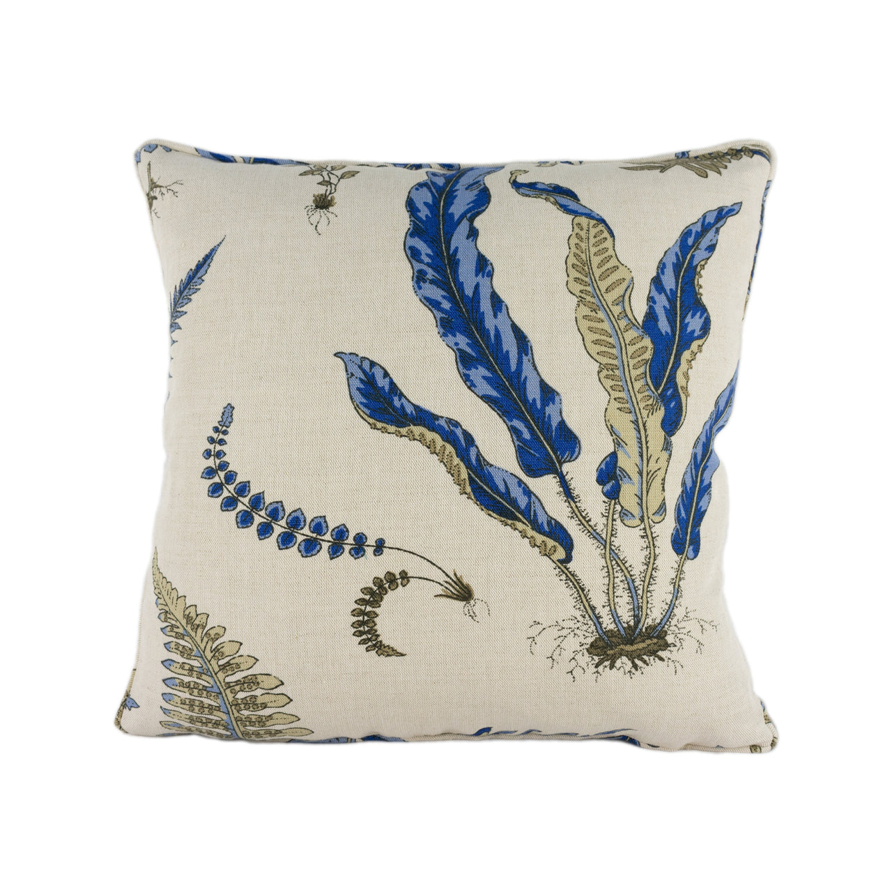 GP & J Baker - Ferns - Indigo / White - Stunning Designer Cushion Cover Home Décor Throw Pillow