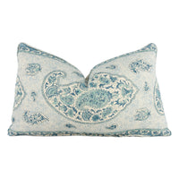 Thumbnail for GP & J Baker - Coromandel - Blue - Intricately Detailed Kashmir Paisley Designer Cushion Cover - Luxury Throw Pillow - Handmade Home Decor